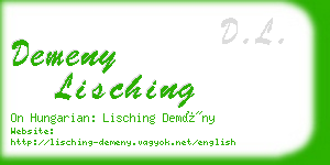 demeny lisching business card